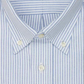 Gitman Brothers Cambridge Oxford Button Down Shirt - Blue Stripe