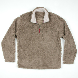 Southern Marsh Appalachian Pile 1/4 Zip Fleece - Light Brown